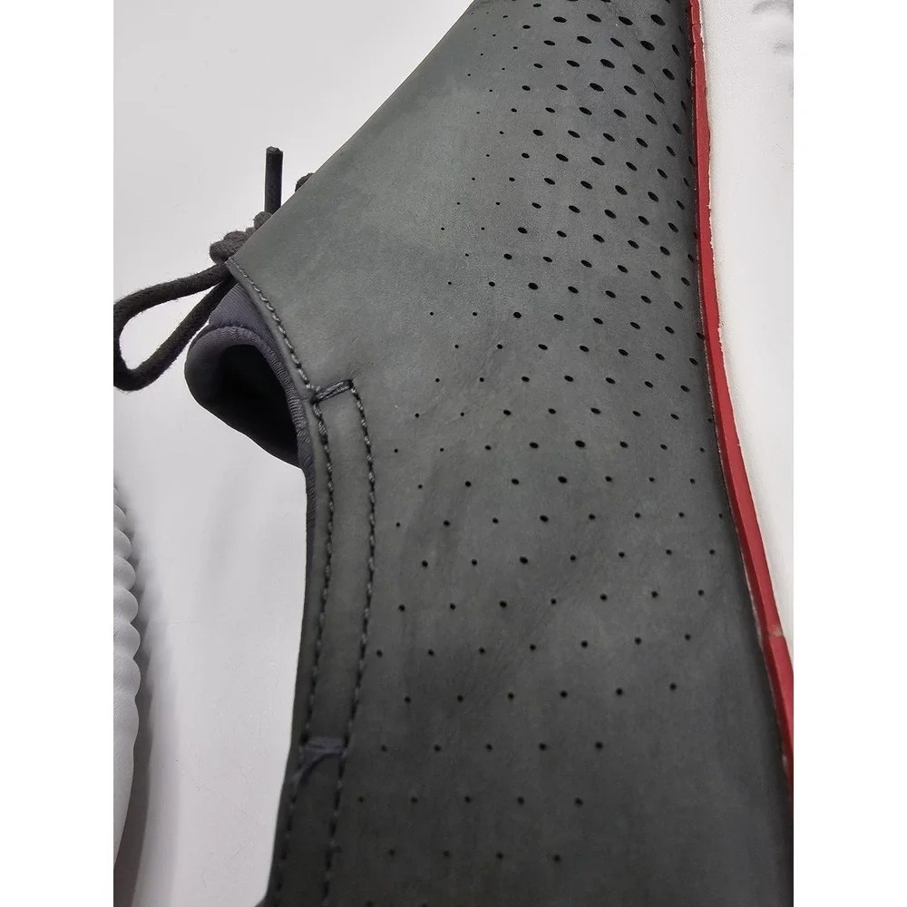 Cole Haan Men's 11.5 Zerogrand Laser Wing Oxford Gray/Green Red Pinstripe C26036